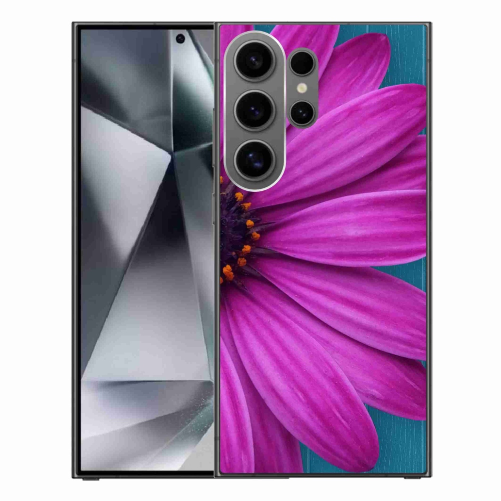 Gelový obal mmCase na Samsung Galaxy S24 Ultra - fialová kopretina