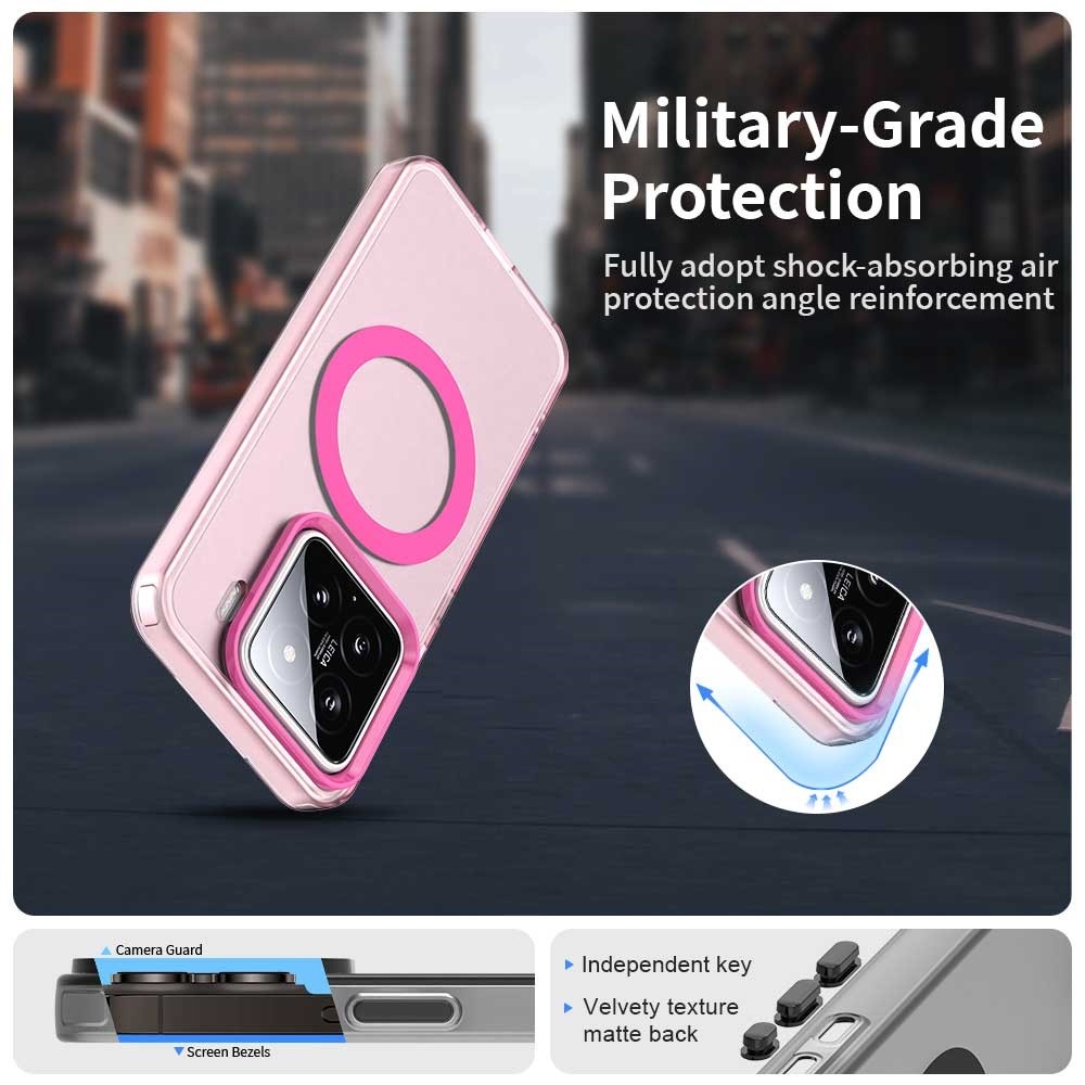 Candy gelový obal s MagSafe na Xiaomi 15 Pro - růžový