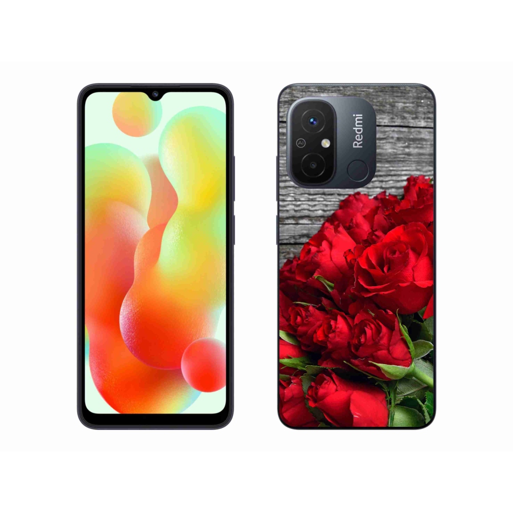 Gelový kryt mmCase na Xiaomi Redmi 12C - červené růže