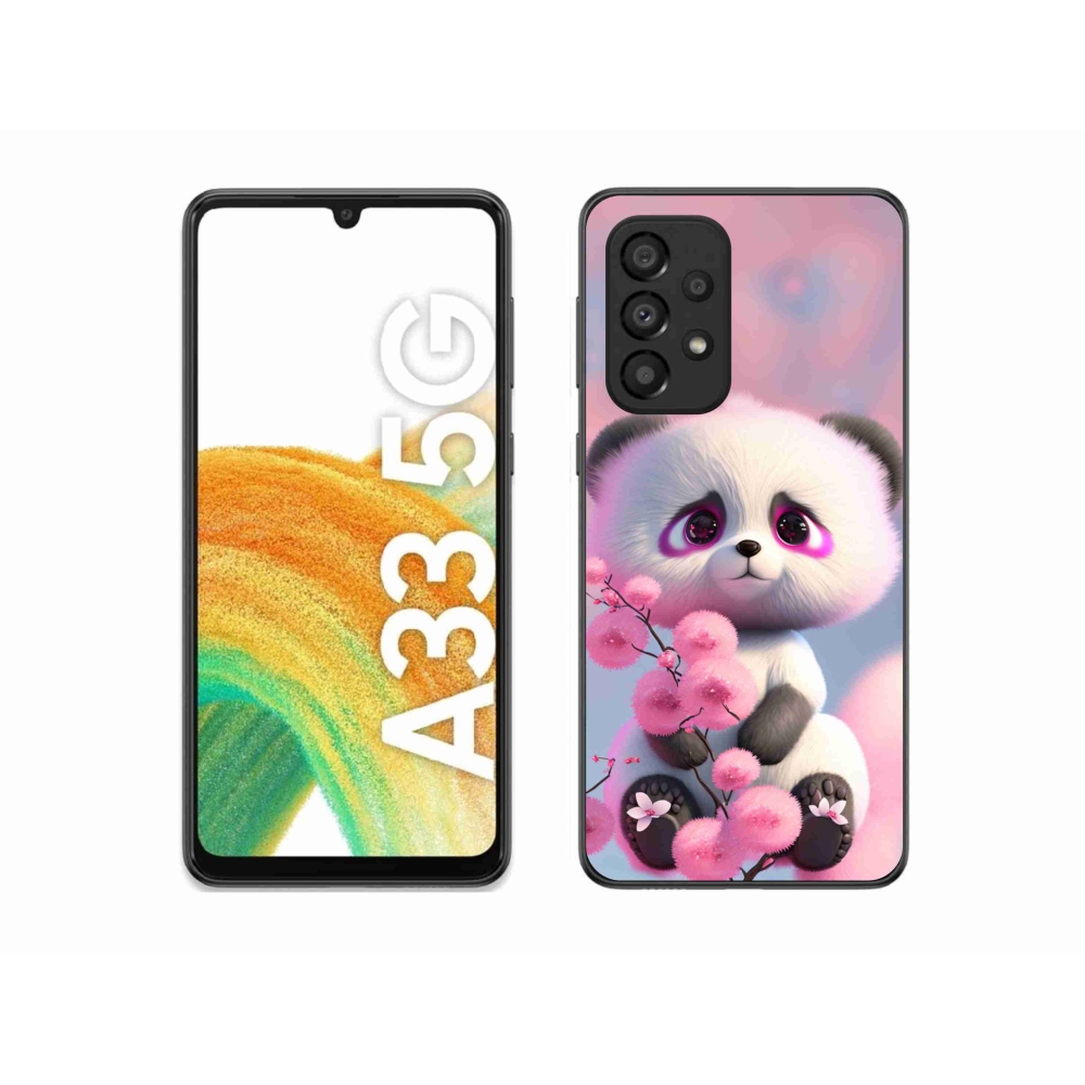 Gelový kryt mmCase na Samsung Galaxy A33 5G - roztomilá panda 1