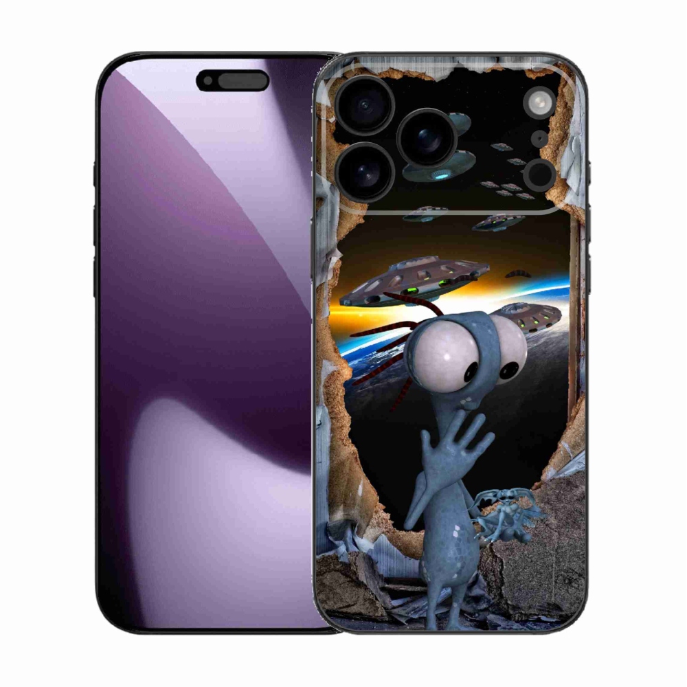 Gelový kryt mmCase na iPhone 17 Pro Max - mimozemšťan