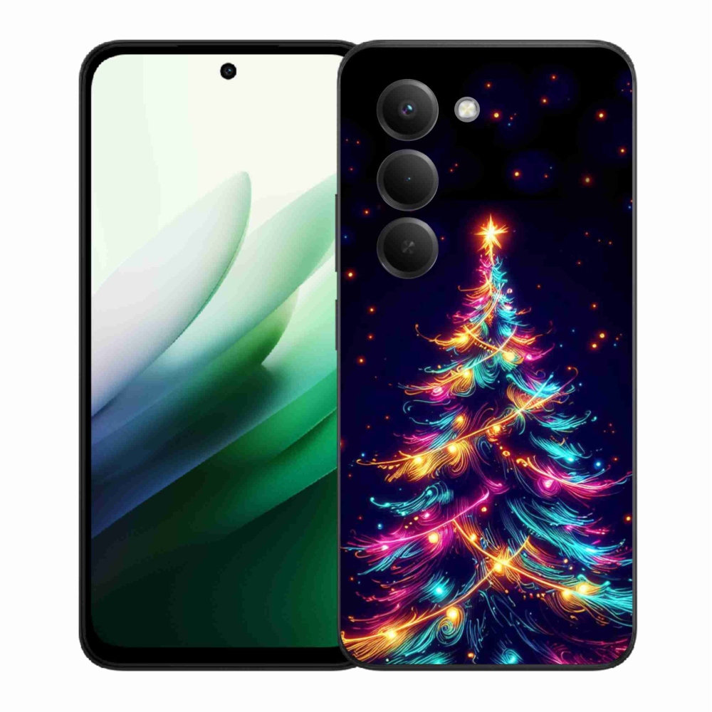 Gelový kryt mmCase na Xiaomi Redmi 15 5G (169mm) - neonový vánoční stromek