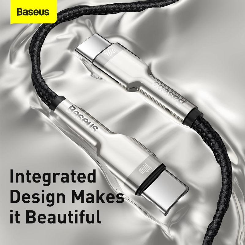 Baseus Cafule Metal Series Datový Kabel USB-C - USB-C 100W 2m Black