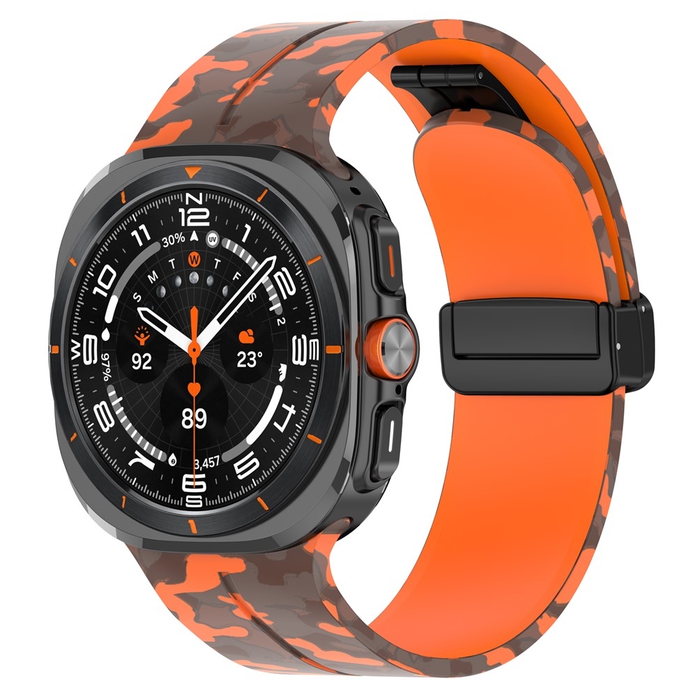 Camouf silikonový řemínek na Samsung Galaxy Watch Ultra (2025) 47mm - oranžový