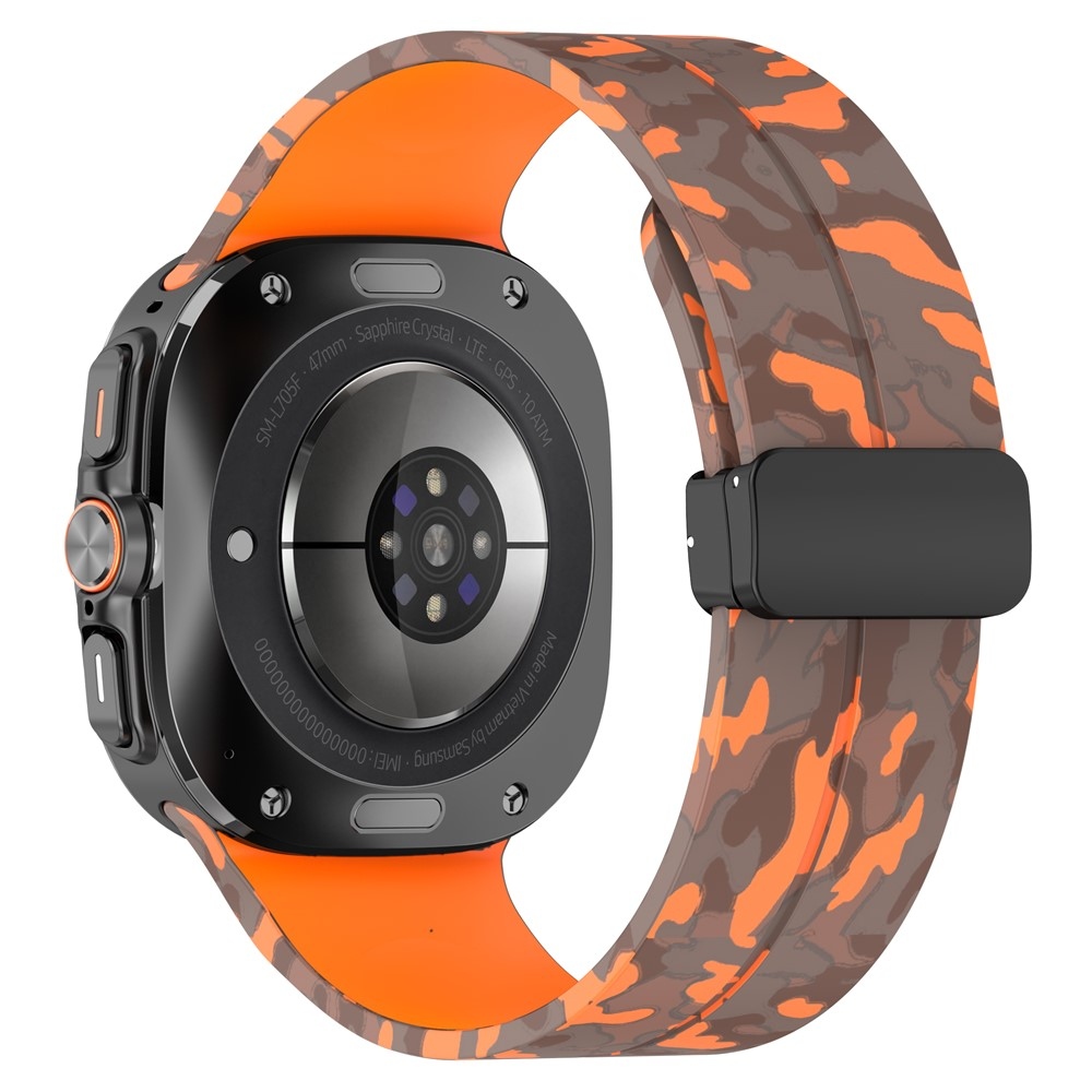 Camouf silikonový řemínek na Samsung Galaxy Watch Ultra (2025) 47mm - oranžový