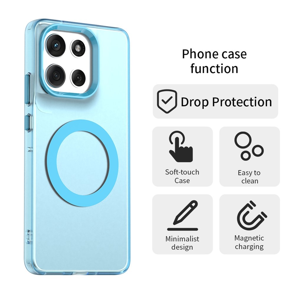 Candy gelový obal MagSafe pro Motorola Moto G86 5G - modrý