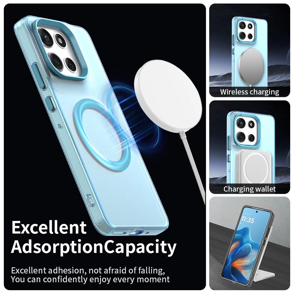 Candy gelový obal MagSafe pro Motorola Moto G86 5G - modrý