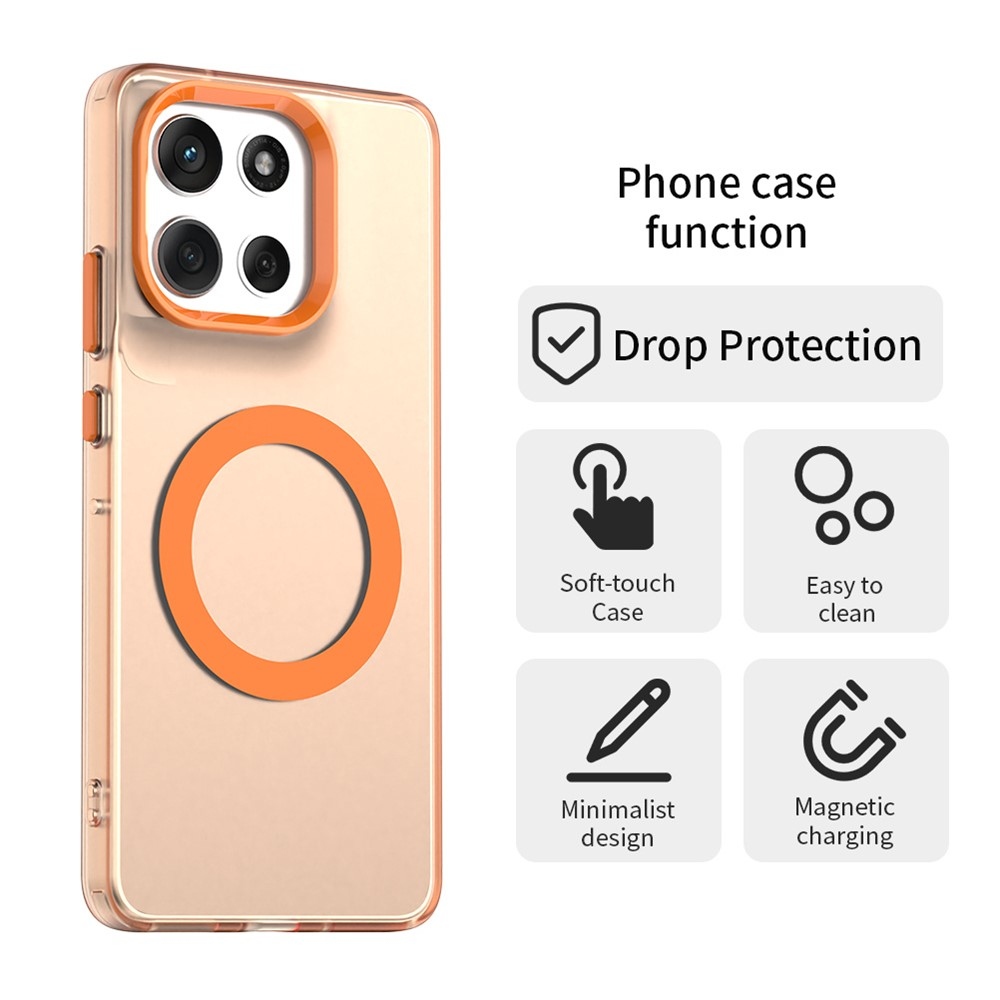 Candy gelový obal MagSafe pro Motorola Moto G86 5G - oranžový