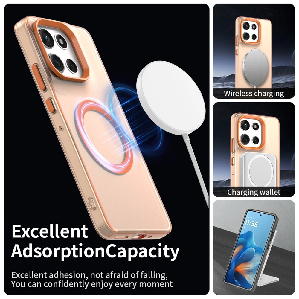 Candy gelový obal MagSafe pro Motorola Moto G86 5G - oranžový