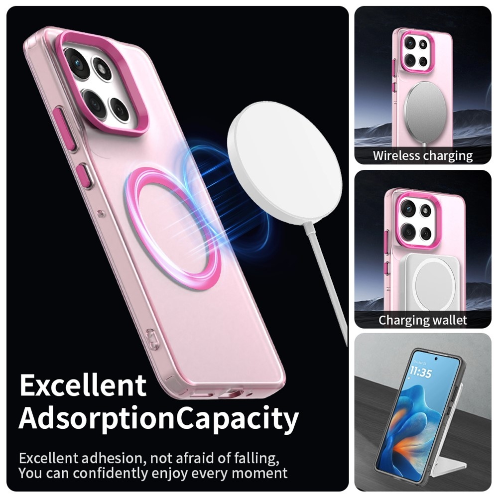 Candy gelový obal MagSafe pro Motorola Moto G86 5G - růžový