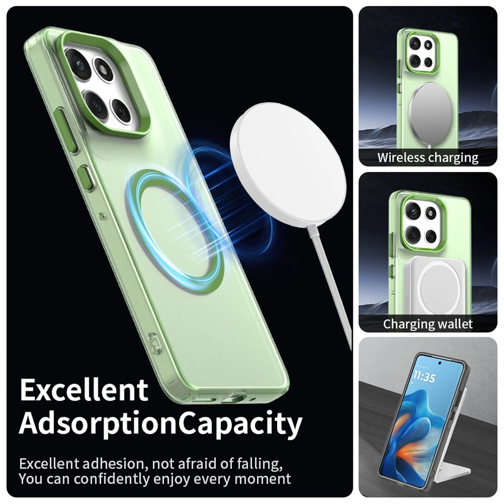 Candy gelový obal MagSafe pro Motorola Moto G86 5G - zelený