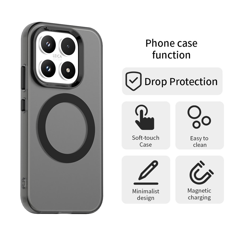 Candy gelový obal s MagSafe pro Xiaomi 17 - černý