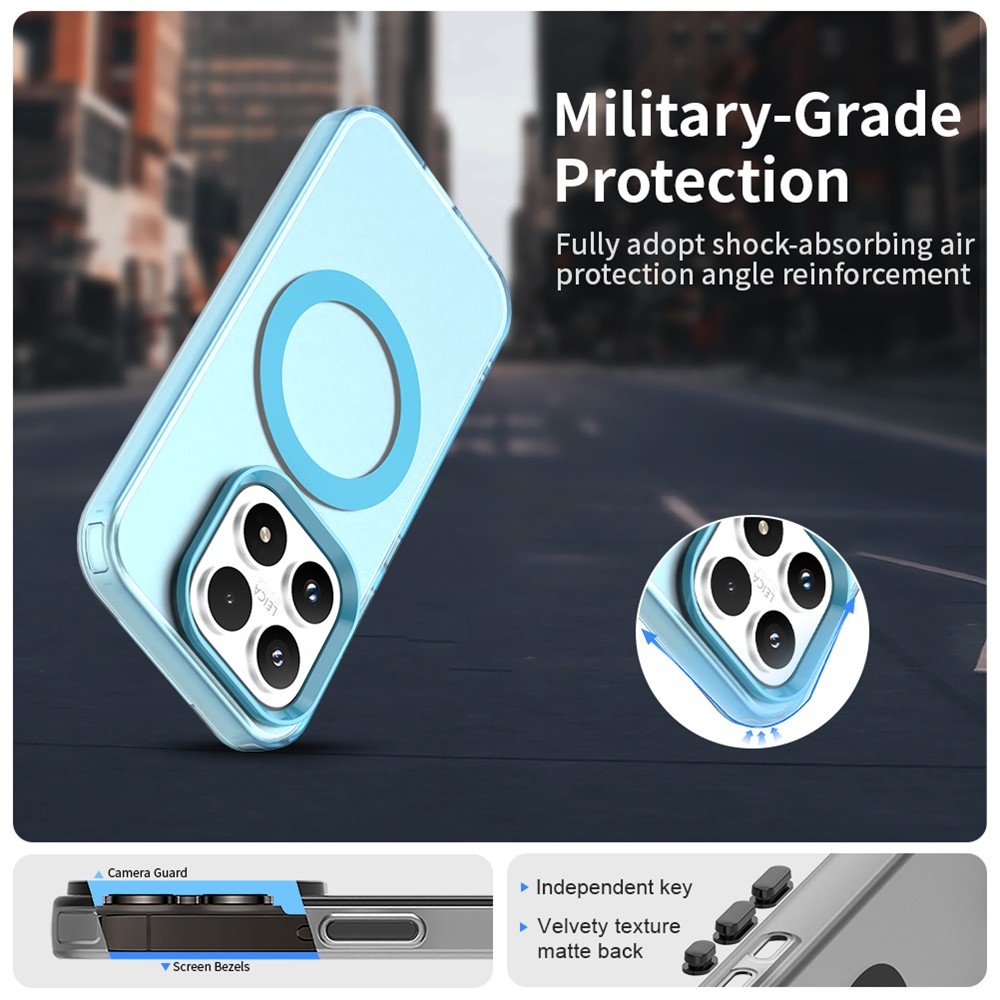 Candy gelový obal s MagSafe pro Xiaomi 17 - modrý