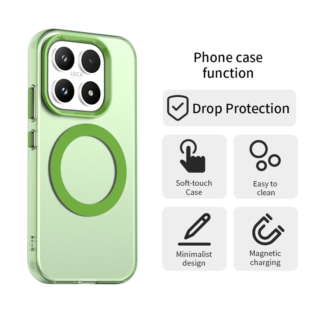 Candy gelový obal s MagSafe pro Xiaomi 17 - zelený