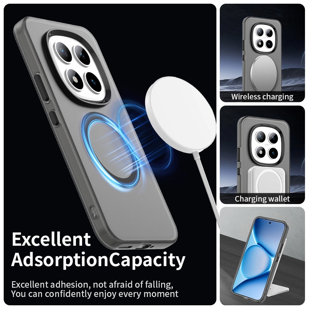 Candy gelový obal s MagSafe pro Xiaomi Redmi Note 15 Pro+ 5G - černý