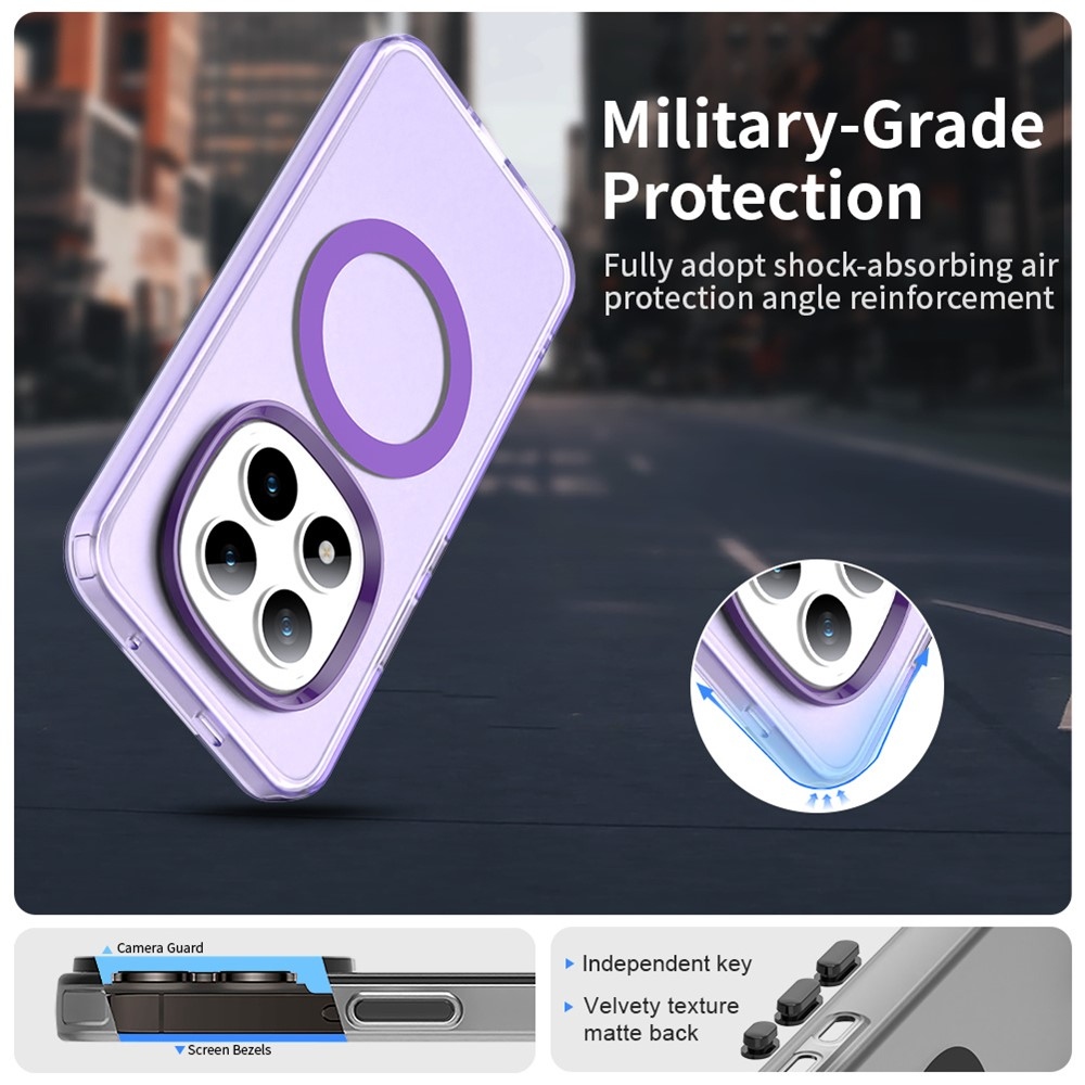 Candy gelový obal s MagSafe pro Xiaomi Redmi Note 15 Pro+ 5G - fialový