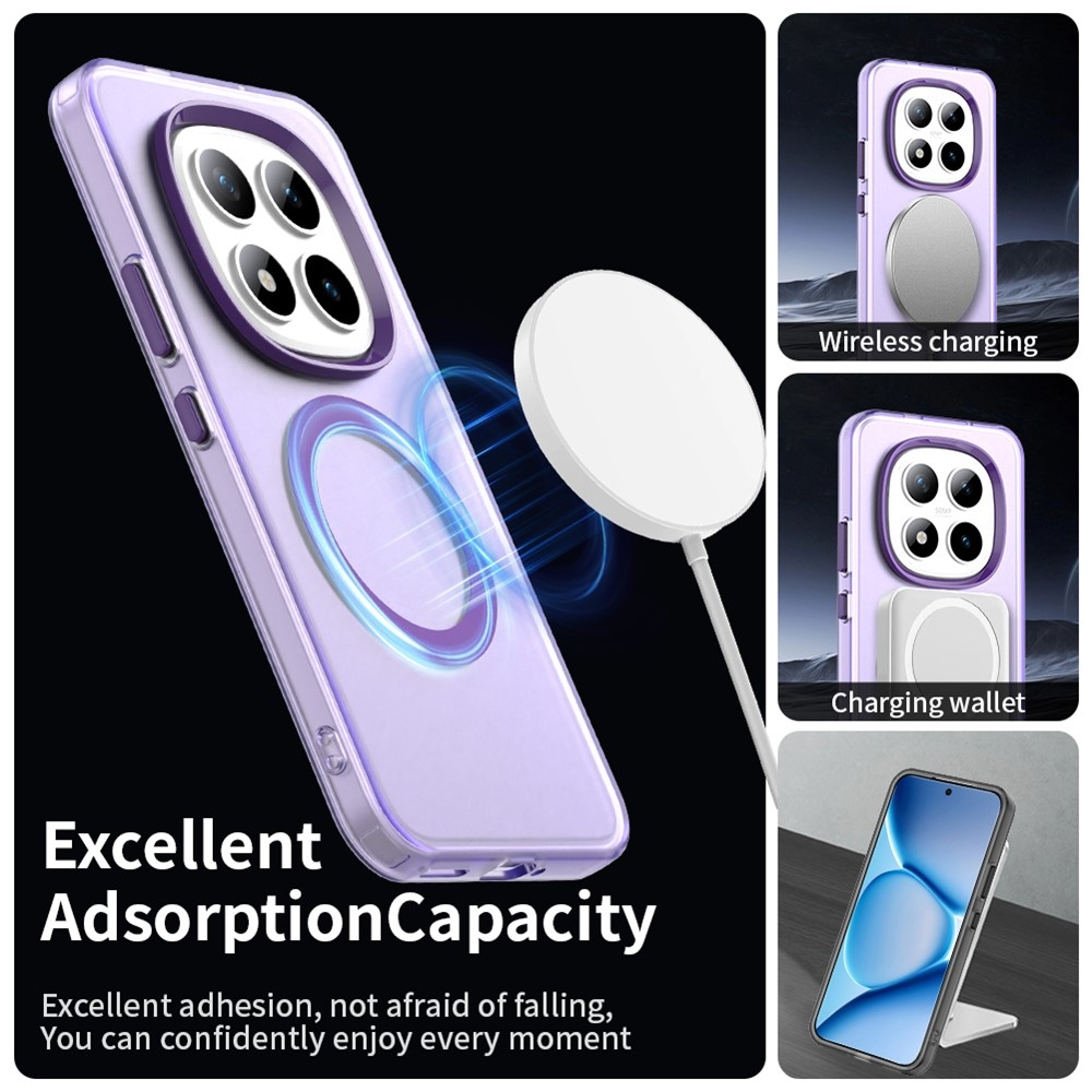 Candy gelový obal s MagSafe pro Xiaomi Redmi Note 15 Pro+ 5G - fialový