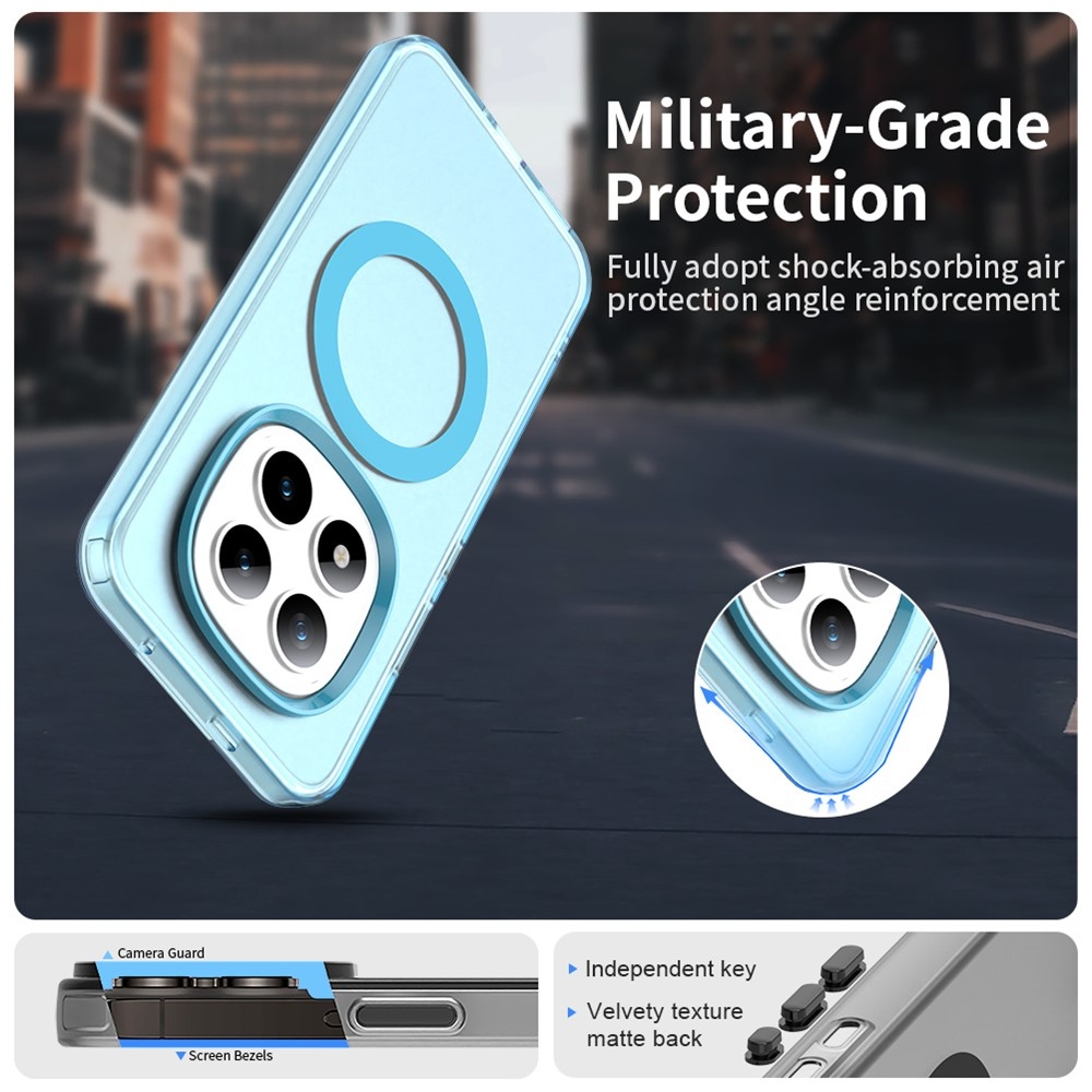 Candy gelový obal s MagSafe pro Xiaomi Redmi Note 15 Pro+ 5G - modrý