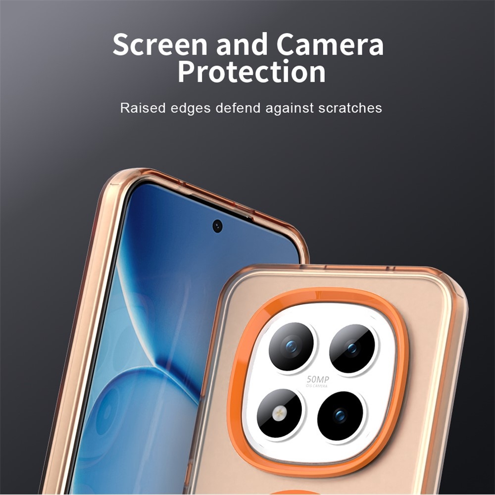 Candy gelový obal s MagSafe pro Xiaomi Redmi Note 15 Pro+ 5G - oranžový