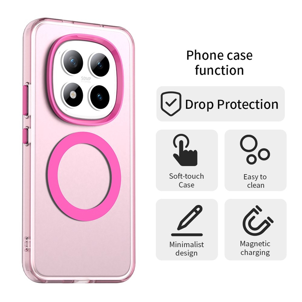 Candy gelový obal s MagSafe pro Xiaomi Redmi Note 15 Pro+ 5G - růžový