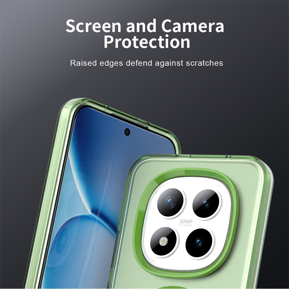 Candy gelový obal s MagSafe pro Xiaomi Redmi Note 15 Pro+ 5G - zelený