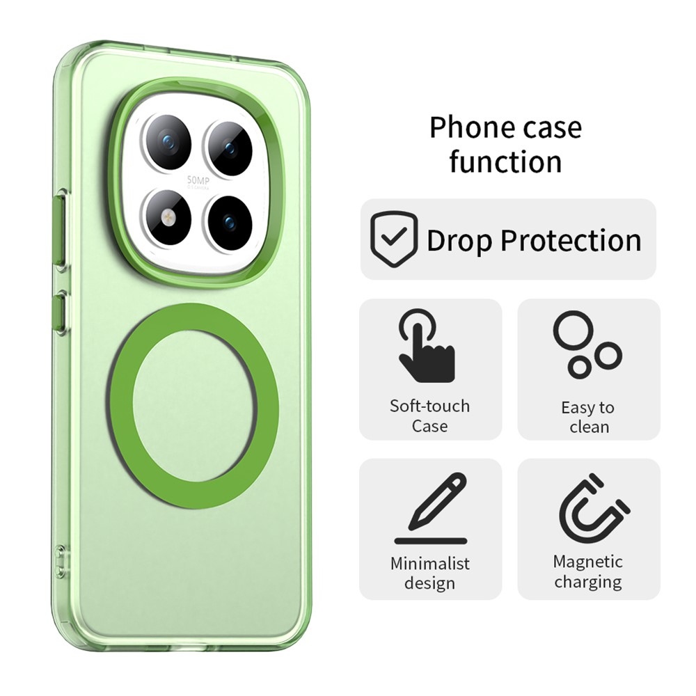 Candy gelový obal s MagSafe pro Xiaomi Redmi Note 15 Pro+ 5G - zelený