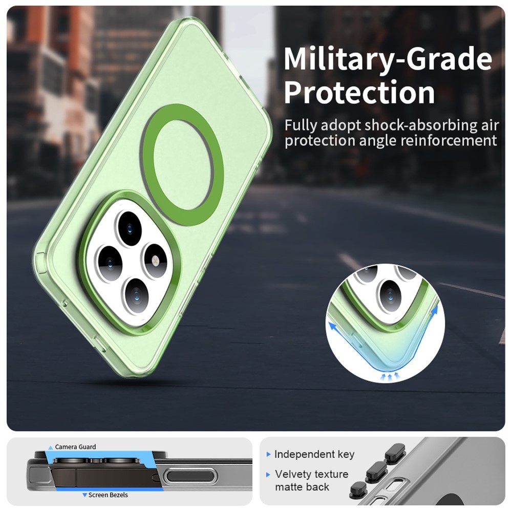 Candy gelový obal s MagSafe pro Xiaomi Redmi Note 15 Pro+ 5G - zelený