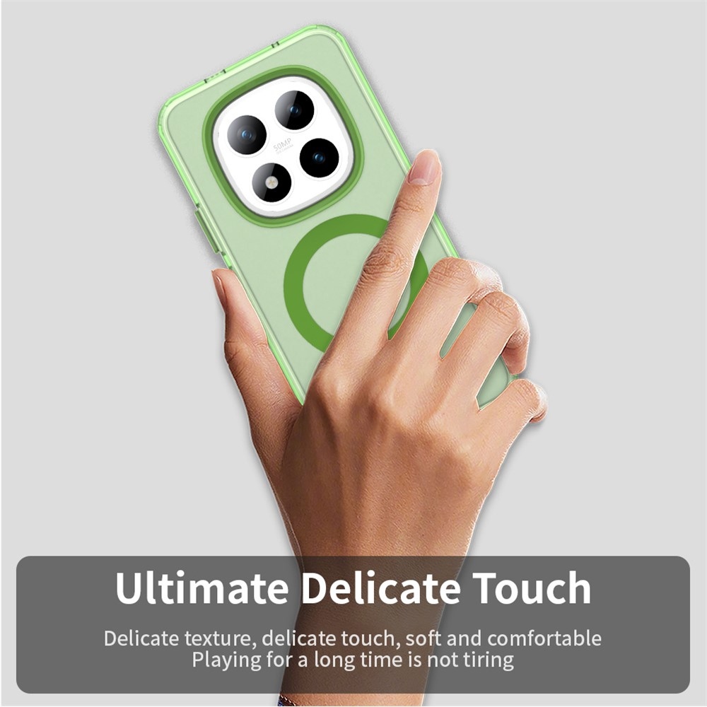 Candy gelový obal s MagSafe pro Xiaomi Redmi Note 15 Pro+ 5G - zelený