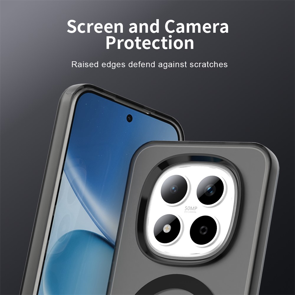 Candy gelový obal s MagSafe na Xiaomi Redmi Note 15 Pro 5G - černý