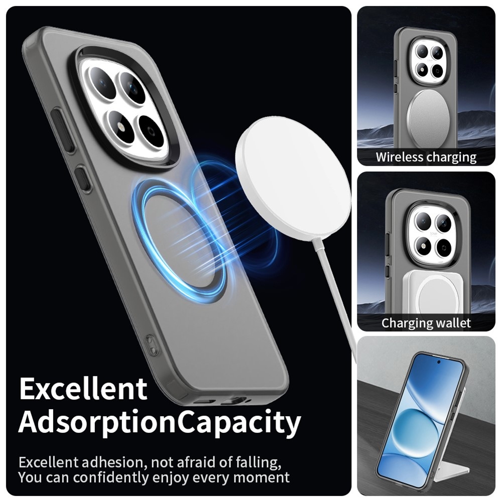 Candy gelový obal s MagSafe na Xiaomi Redmi Note 15 Pro 5G - černý