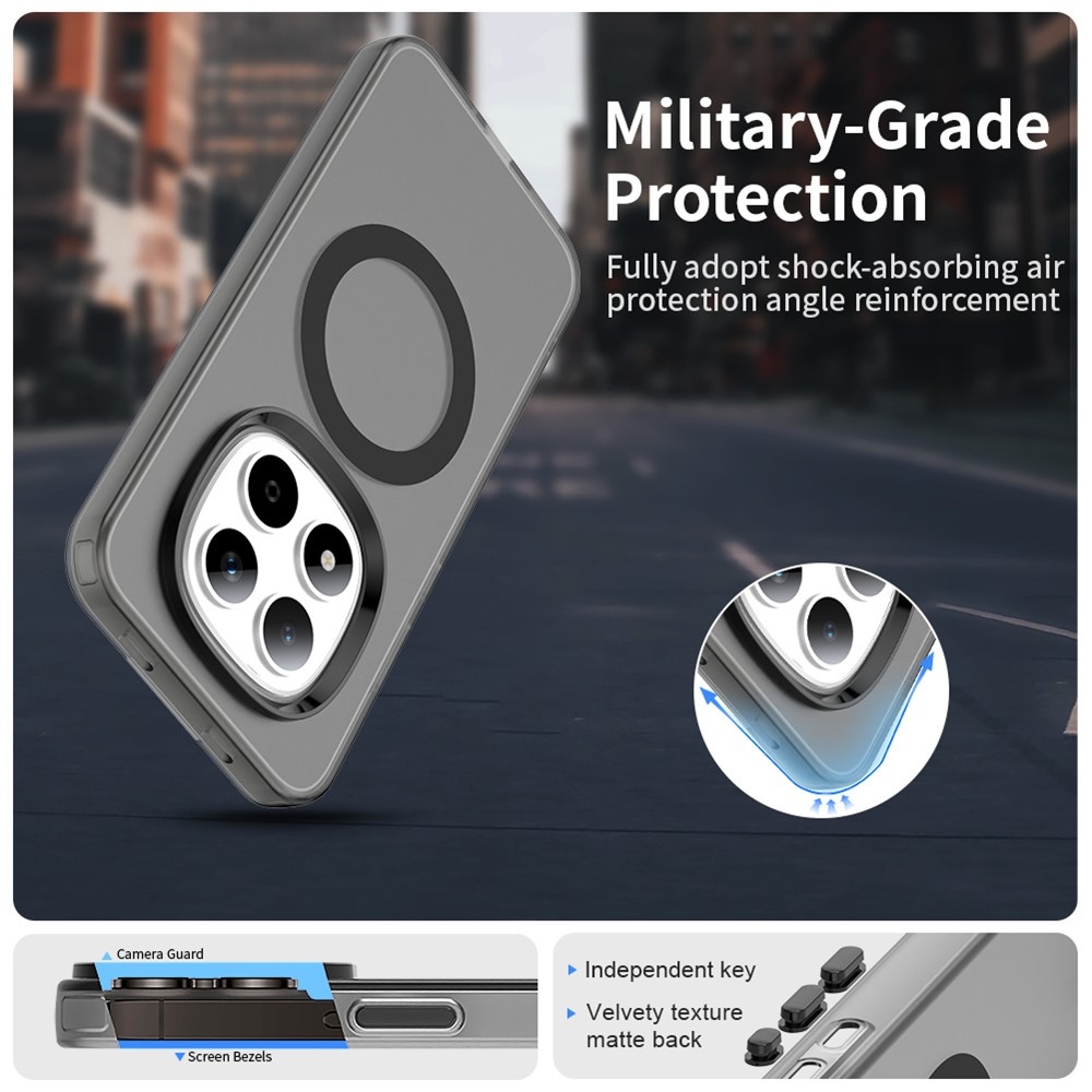 Candy gelový obal s MagSafe na Xiaomi Redmi Note 15 Pro 5G - černý