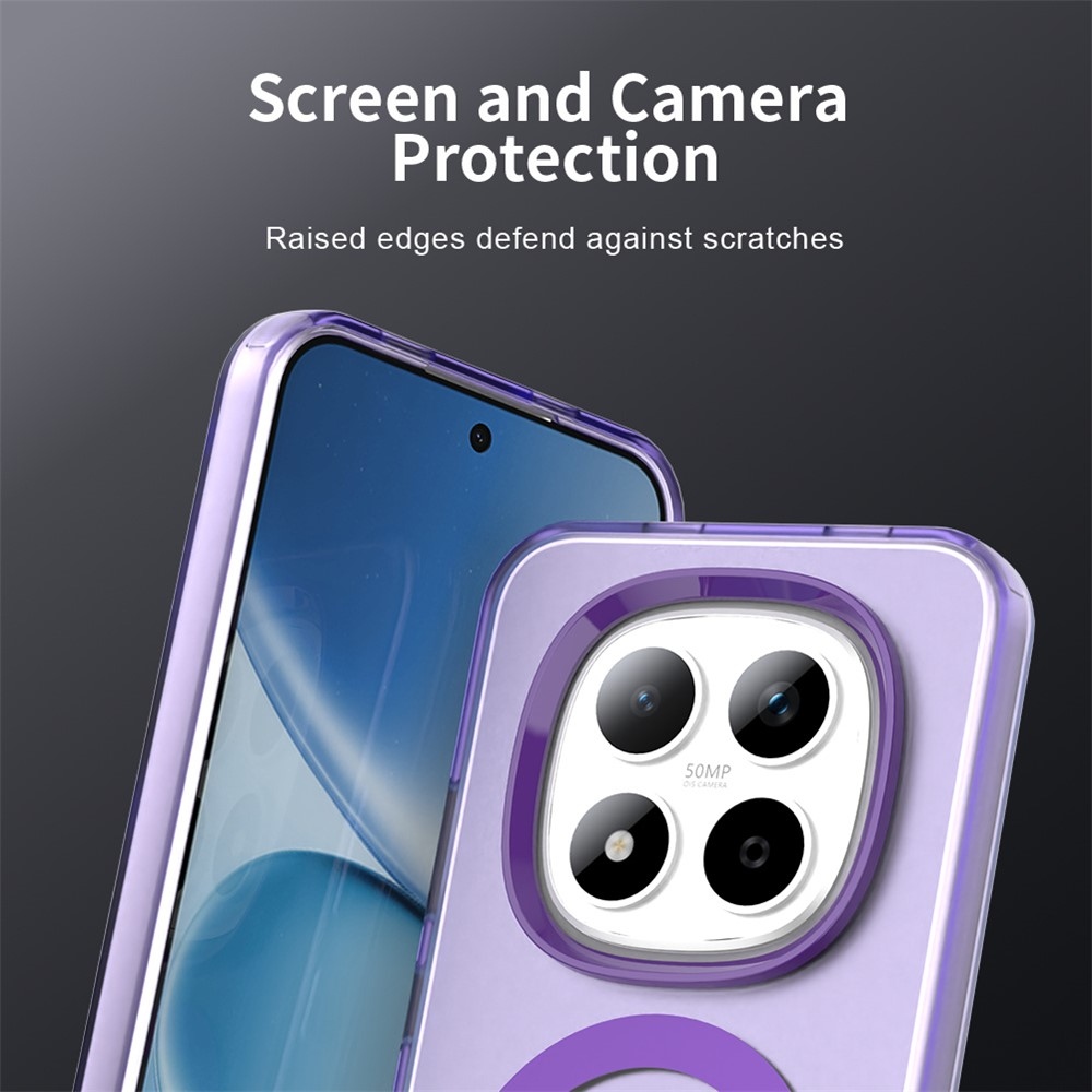 Candy gelový obal s MagSafe na Xiaomi Redmi Note 15 Pro 5G - fialový