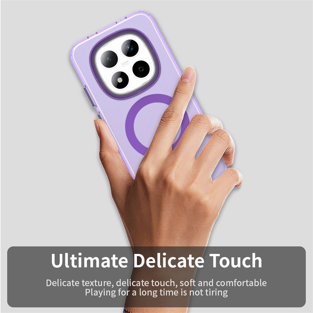 Candy gelový obal s MagSafe na Xiaomi Redmi Note 15 Pro 5G - fialový