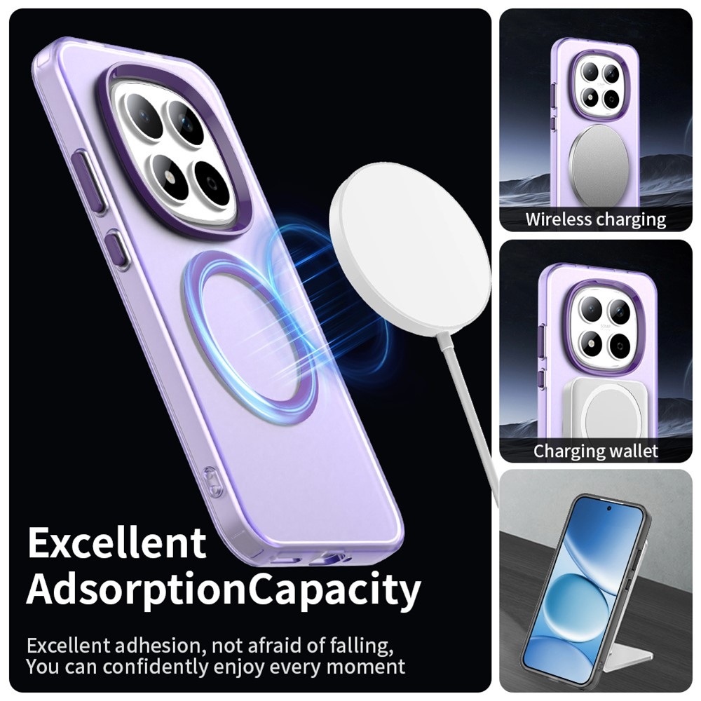 Candy gelový obal s MagSafe na Xiaomi Redmi Note 15 Pro 5G - fialový