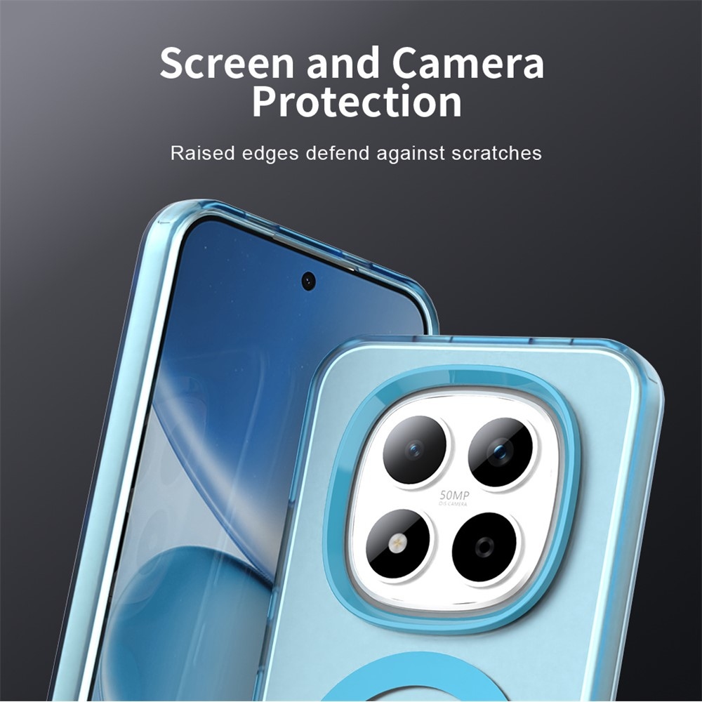 Candy gelový obal s MagSafe na Xiaomi Redmi Note 15 Pro 5G - modrý