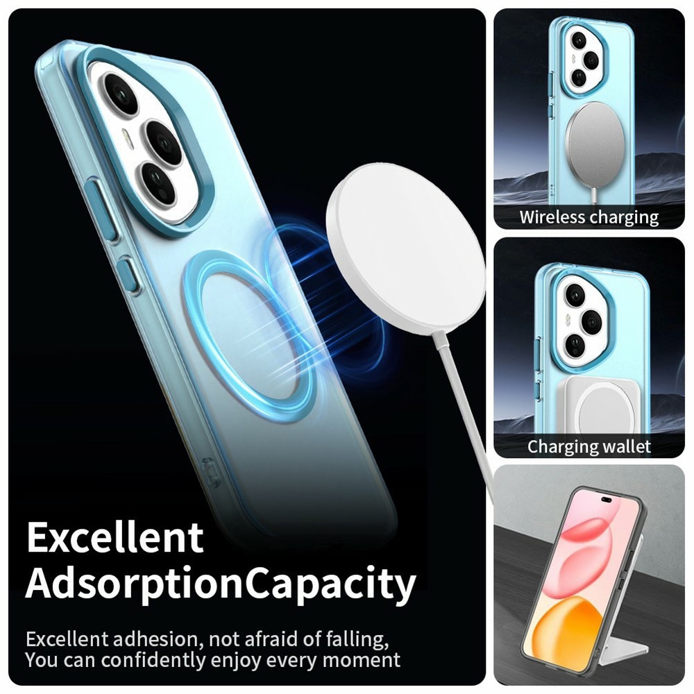 Candy gelový obal s MagSafe pro Honor 400 Pro - modrý