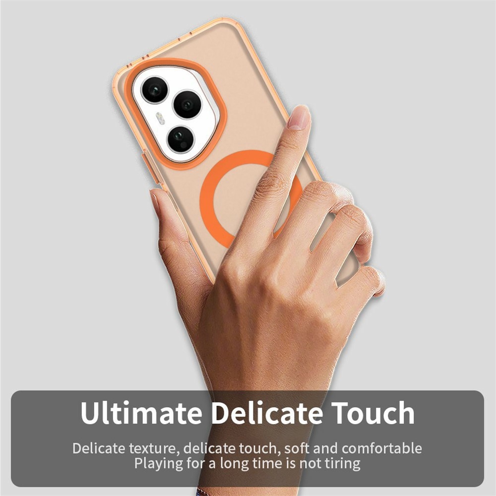 Candy gelový obal s MagSafe pro Honor 400 Pro - oranžový