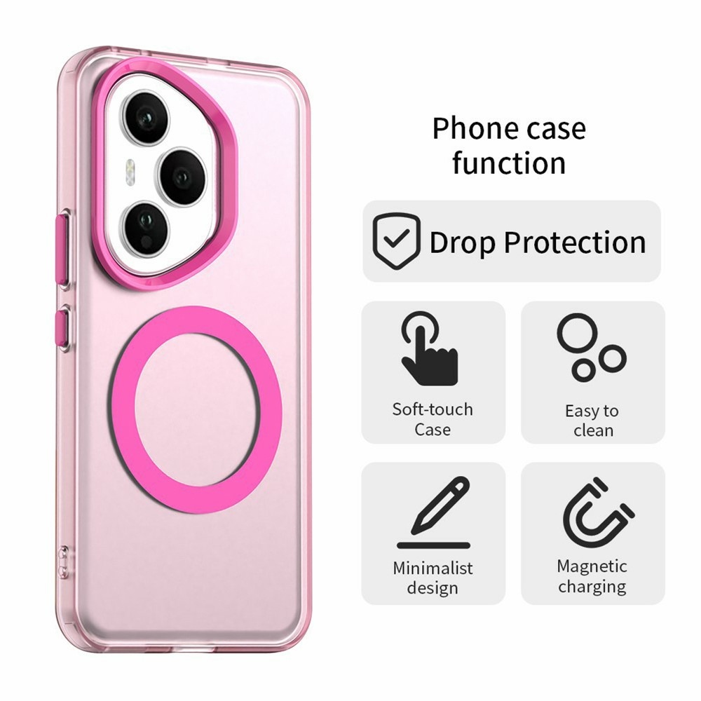 Candy gelový obal s MagSafe pro Honor 400 Pro - růžový