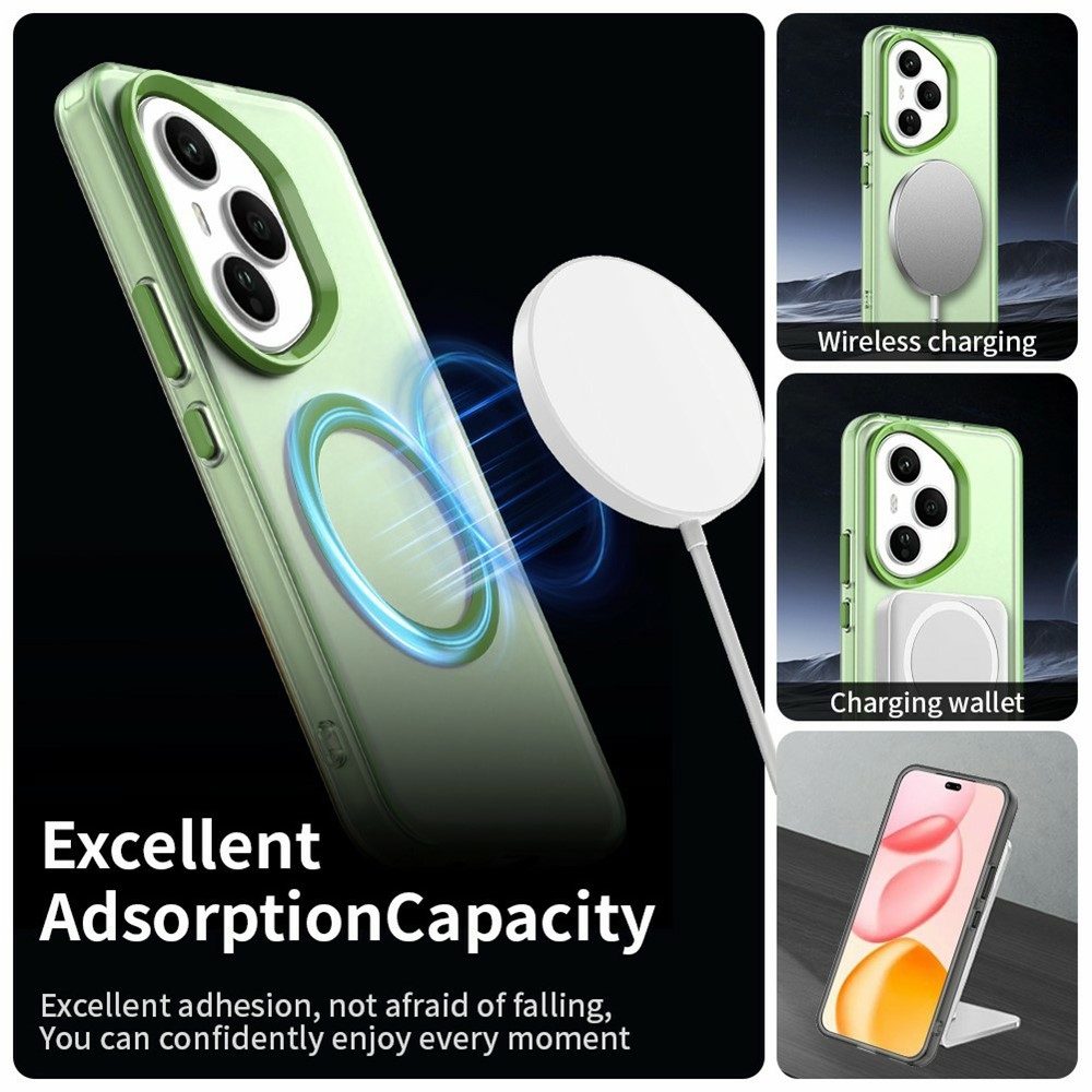 Candy gelový obal s MagSafe pro Honor 400 Pro - zelený