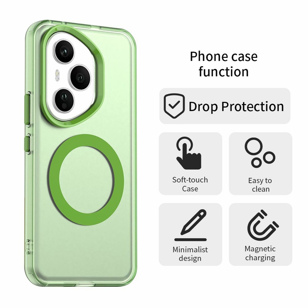 Candy gelový obal s MagSafe pro Honor 400 Pro - zelený
