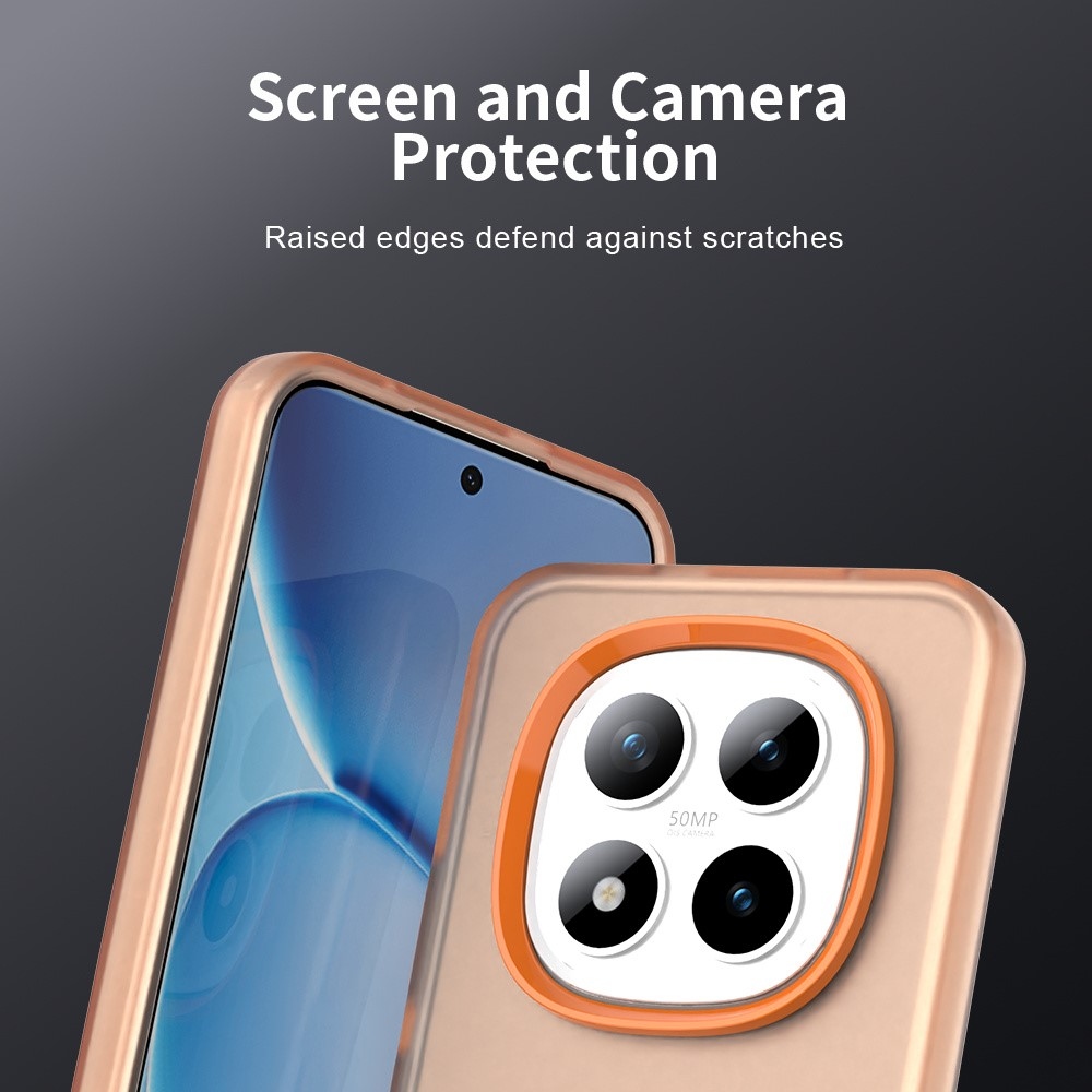 Candys matný gelový obal na Xiaomi Redmi Note 15 Pro 5G - oranžový