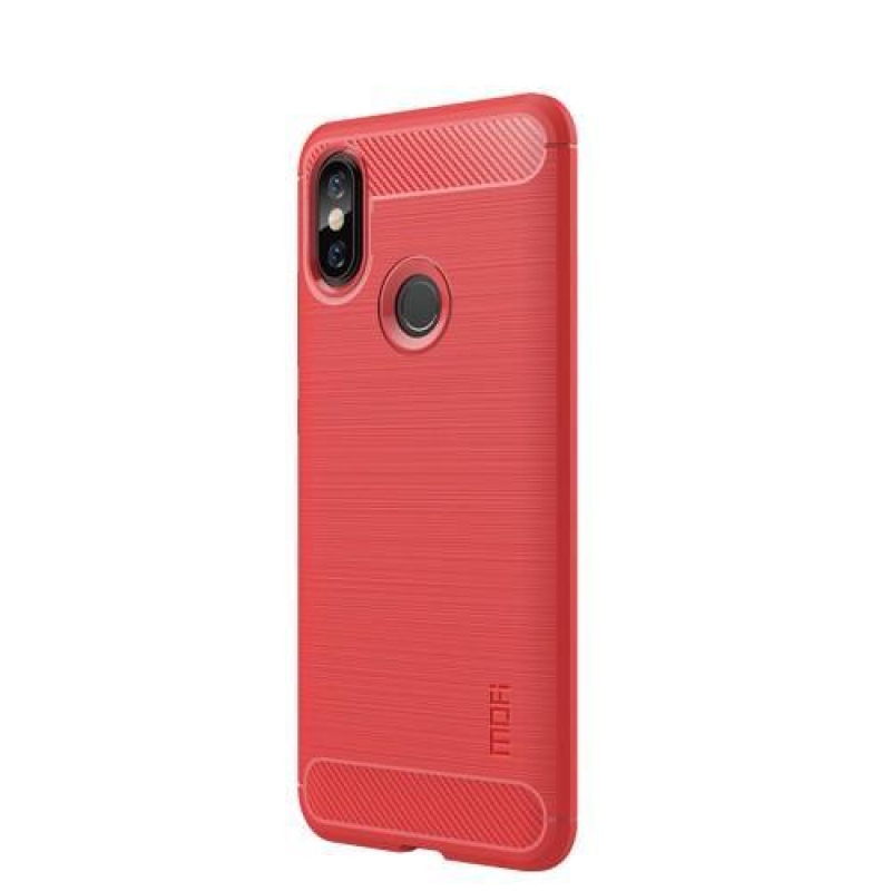Carb odolný gelový obal na mobil Xiaomi Redmi Note 6 Pro - červený