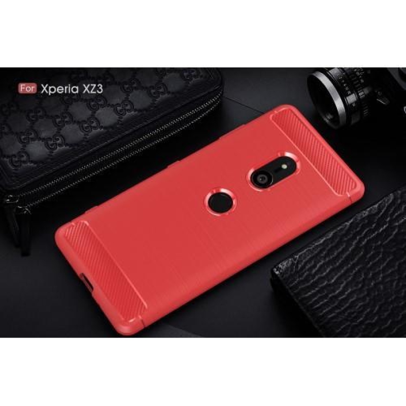 Carb odolný gelový obal pro Sony Xperia XZ3 - červený