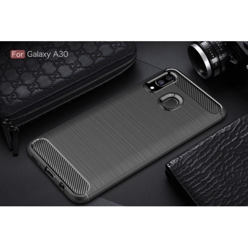 Carbon gelový obal na mobil Samsung Galaxy A30 / A20 - černý