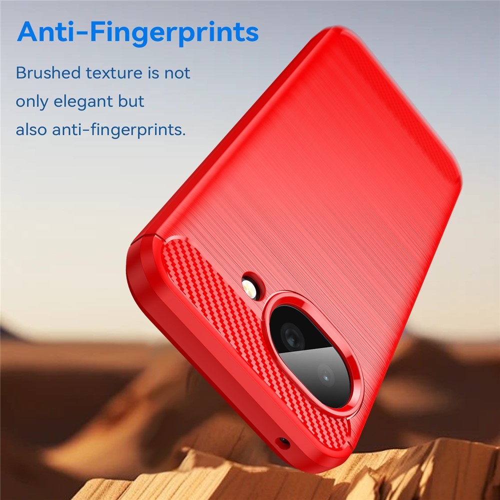 Carbon odolný gelový obal na Google Pixel 10a - červený