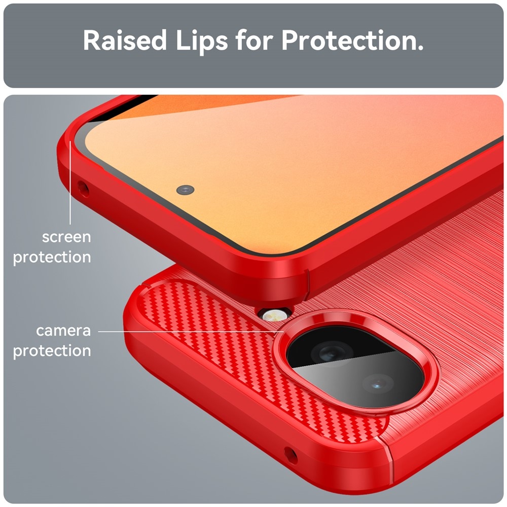 Carbon odolný gelový obal na Google Pixel 10a - červený