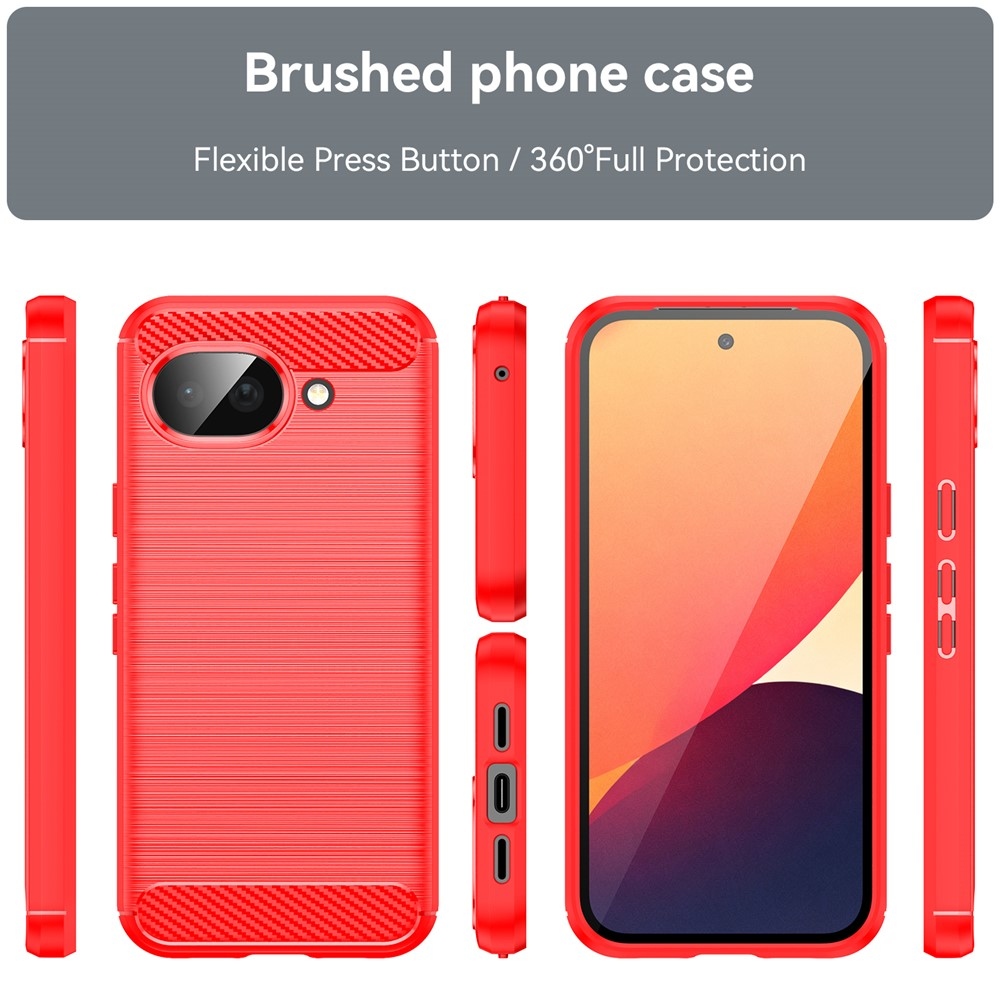 Carbon odolný gelový obal na Google Pixel 10a - červený