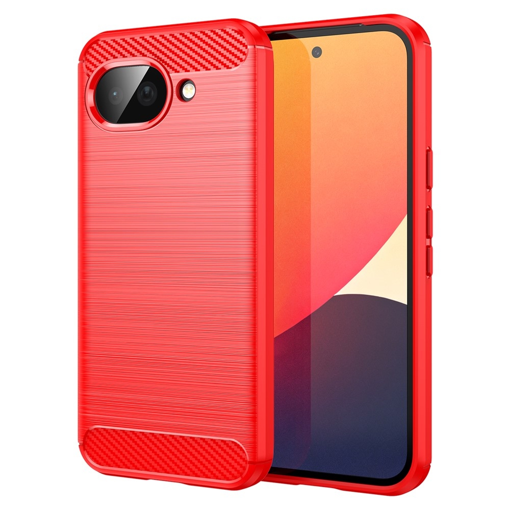 Carbon odolný gelový obal na Google Pixel 10a - červený
