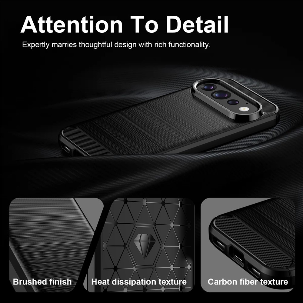 Carbon odolný gelový obal na Google Pixel 11 Pro/11 - černý
