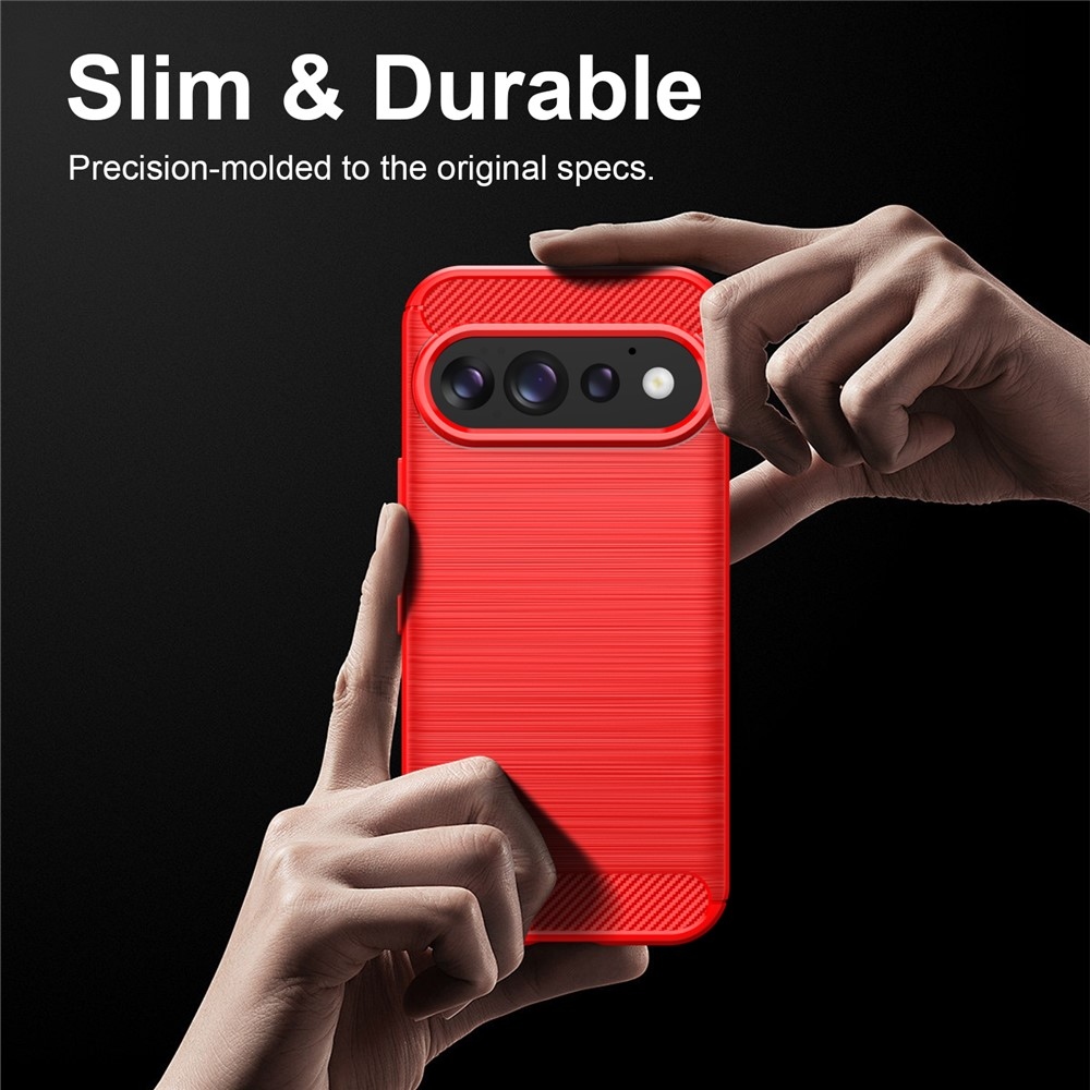 Carbon odolný gelový obal na Google Pixel 11 Pro/11 - červený